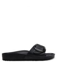 Birkenstock Klapki Madrid Big Buckle Eva 1029635 Czarny. Czarne klapki damskie Birkenstock, bez wzorów, z tworzywa sztucznego, bez obcasa, bez zapięcia. Za 199.99 zł.