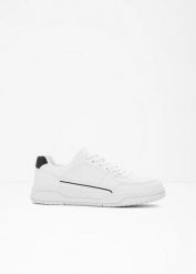 Sneakersy. Białe buty sportowe męskie bonprix, bez wzorów, bez zapięcia. Za 122.99 zł.