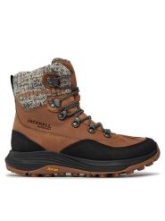 Merrell Śniegowce Siren 4 Thermo Mid Zip Wp J037412 Brązowy. Brązowe śniegowce damskie Merrell, ze skóry, bez zapięcia. Za 569.99 zł.