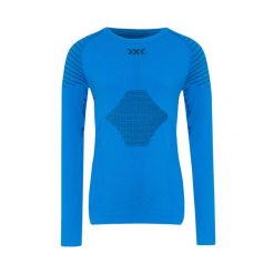 Koszulka z długim rękawem X-BIONIC INVENT 4.0. Niebieskie bluzy męskie XBIONIC, na zimę, bez wzorów, sportowe, bez ramiączek, bez kaptura. Za 359.99 zł.