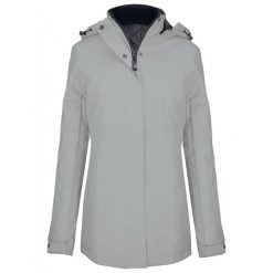 Parka dla kobiet Kariban. Szare parki damskie KARIBAN, na zimę, bez wzorów, bez kaptura. Za 246.50 zł.