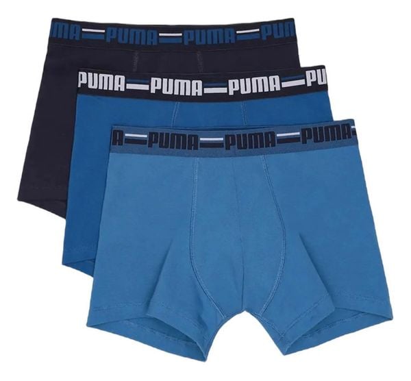 Bokserki męskie Puma BASIC BRAND ELASTIC 3-PACK 93545702. Bokserki męskie Puma, bez wzorów, z elastanu. Za 133.53 zł.