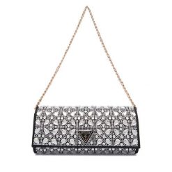 Torebka Guess. Szare torebki do ręki damskie Guess, z aplikacjami, bez dodatków. Za 719.99 zł.