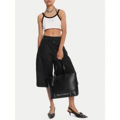 Torebka Juicy Couture. Czarne shopperki damskie Juicy Couture, bez wzorów, bez dodatków. Za 369.99 zł.
