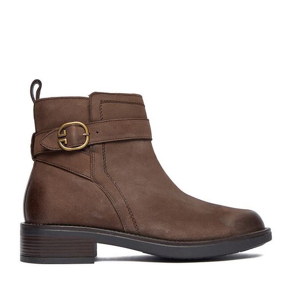 Botki Lasocki. Brązowe botki damskie Lasocki, bez wzorów, bez obcasa, na płaskiej podeszwie, bez zapięcia. Za 189.99 zł.