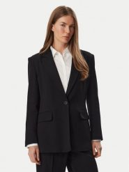 KARL LAGERFELD Marynarka B4W14019 Czarny Regular Fit. Czarne marynarki i żakiety damskie KARL LAGERFELD, bez wzorów, z wiskozy, bez kołnierzyka, bez ramiączek. Za 1,299.00 zł.