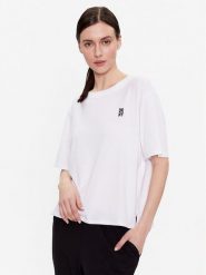 DKNY Koszulka piżamowa YI2422635 Biały Loose Fit. Białe koszule nocne damskie DKNY, bez wzorów, z bawełny, bez ramiączek. Za 179.99 zł.