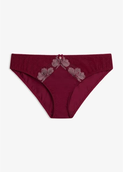 Figi ze szlachetnym haftem. Fioletowe majtki damskie bonprix. Za 37.99 zł.