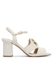 Liu Jo Sandały Brooke 01 SA6051 PX695 Kremowy. Białe sandały damskie Liu Jo, bez wzorów, ze skóry, bez obcasa, na słupku, bez zapięcia. Za 729.99 zł.
