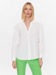 Tommy Hilfiger Koszula WW0WW38007 Biały Regular Fit. Białe koszule damskie Tommy Hilfiger, bez wzorów, z bawełny, bez kołnierzyka, bez ramiączek. Za 519.00 zł.