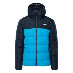 Kurtka puchowa Hi-Tec Varmi II. Niebieskie kurtki sportowe męskie Hi-tec, na zimę, m, bez wzorów, z materiału, bez kaptura, do biegania. Za 434.70 zł.