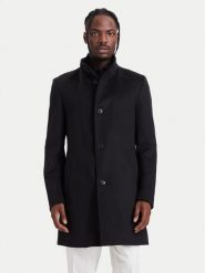 BOSS Płaszcz wełniany H-Hyde-SU-264 50571853 Czarny Slim Fit. Czarne płaszcze męskie Boss, na zimę, m, bez wzorów, z wełny, bez kołnierzyka, bez kaptura. Za 2,399.00 zł.