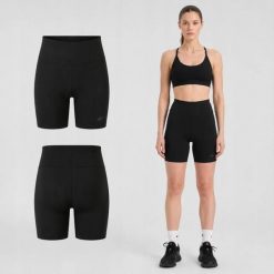 KOLARKI DAMSKIE 4F LEGGINSY KRÓTKIE SPODENKI NA LATO F031 KRÓTKIE KOLOR CZARNY. Czarne legginsy damskie 4F, bez wzorów, z bawełny. Za 49.99 zł.