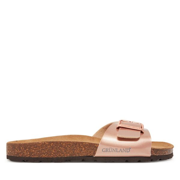 Klapki Grünland. Czerwone klapki damskie Grünland, bez wzorów, bez obcasa, bez zapięcia. Za 169.99 zł.