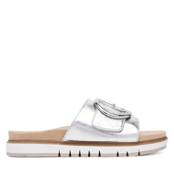Klapki Tamaris. Szare klapki damskie Tamaris, bez wzorów, bez obcasa, bez zapięcia. Za 219.99 zł.