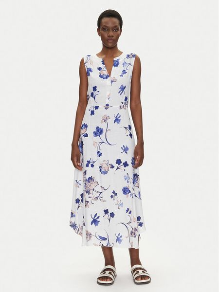 Iconique Sukienka letnia IC25-053 Biały Regular Fit. Białe sukienki damskie Iconique, na lato, s, bez wzorów, z bawełny, bez kołnierzyka, bez ramiączek. Za 309.99 zł.