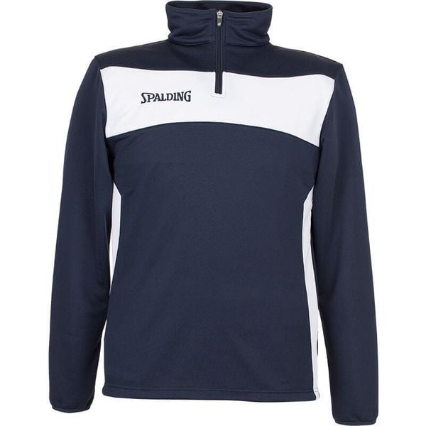 Bluza rozpinana 1/4 Spalding Evolution II. Białe bluzy męskie SPALDING, bez wzorów, sportowe, bez ramiączek, bez kaptura. Za 264.50 zł.