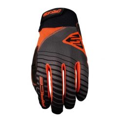 Rękawiczki RACE - FLUO ORANGE (szary/pomarańczowy) - L/10. Brązowe rękawiczki damskie FIVE GLOVES, bez wzorów. Za 117.00 zł.