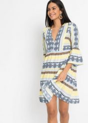 Sukienka tunikowa z lejącej wiskozy. Czerwone sukienki damskie bonprix, bez wzorów, z wiskozy, bez kołnierzyka, bez ramiączek, rozkloszowane. Za 149.99 zł.