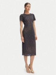 MICHAEL Michael Kors Sukienka codzienna MS683HED6E Granatowy Slim Fit. Niebieskie sukienki damskie MICHAEL Michael Kors, na co dzień, m, bez wzorów, z syntetyku, bez kołnierzyka, bez ramiączek, proste. Za 2,219.00 zł.