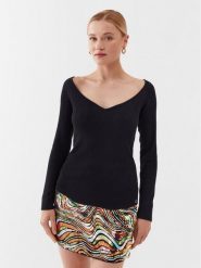 Guess Sweter W3YR25 Z37J2 Czarny Regular Fit. Czarne swetry nierozpinane damskie Guess, s, z aplikacjami, z wiskozy, bez kołnierzyka, bez ramiączek. Za 379.99 zł.
