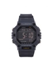 Casio Zegarek AE-1600H-8BVEF Czarny. Czarne, cyfrowe zegarki męskie Casio, bez wzorów. Za 249.99 zł.