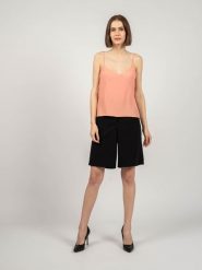 Patrizia Pepe Top | 1C1285/AV35 | Kobieta | Koralowy. Pomarańczowe topy damskie Patrizia Pepe, bez wzorów, z acetatu, bez kołnierzyka, bez ramiączek. W wyprzedaży za 219.00 zł.