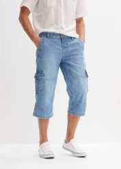 Dżinsy 3/4 Regular Fit Straight. Niebieskie jeansy męskie bonprix, z jeansu. Za 144.99 zł.