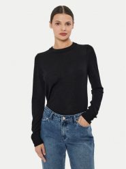MICHAEL Michael Kors Sweter MS460XH4VR Czarny Regular Fit. Czarne swetry nierozpinane damskie MICHAEL Michael Kors, m, bez wzorów, z wełny, bez kołnierzyka, bez ramiączek. Za 439.99 zł.