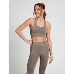 Damski bezszwowy biustonosz sportowy Hummel Shaping. Brązowe bielizna sportowa damska Hummel, xs, bez wzorów. Za 122.50 zł.