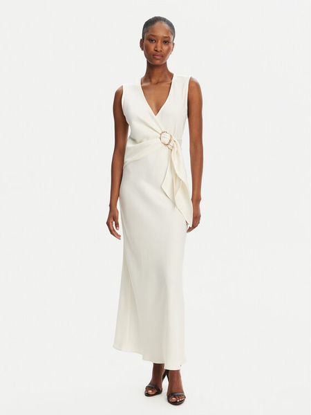 Marella Sukienka koktajlowa Titano 2513221053 Écru Regular Fit. Sukienki damskie Marella, bez wzorów, z syntetyku, wizytowe, bez kołnierzyka, bez ramiączek. Za 599.99 zł.