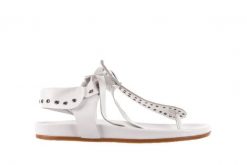 Sandały Bayla-163 17-178 Riga, Biały, Skóra naturalna - 36. Białe sandały damskie Bayla, bez wzorów, z materiału, bez obcasa, bez zapięcia. W wyprzedaży za 62.10 zł.