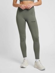 Damskie legginsy z wysokim stanem Hummel Prima. Szare legginsy damskie Hummel, bez wzorów, z materiału. Za 205.41 zł.