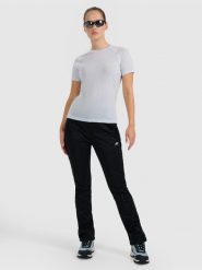 4F Spodnie softshellowe membrana 8000 damskie - czarne XL. Czarne spodnie sportowe damskie 4F, bez wzorów, z softshellu, trekkingowe, primaloft. Za 349.99 zł.