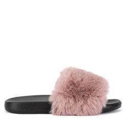 Klapki DeeZee. Czerwone klapki damskie DeeZee, bez wzorów, bez obcasa, bez zapięcia. Za 59.99 zł.