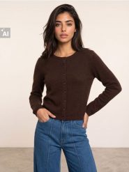 Kardigan z wełną - dark grey jeans. Szare kardigany damskie Sinsay, l, bez wzorów, z jeansu, bez kołnierzyka. Za 79.99 zł.