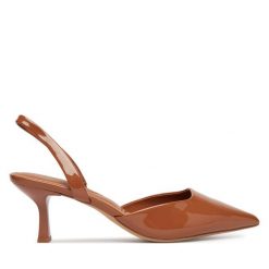 Szpilki Aldo. Brązowe szpilki damskie Aldo, bez wzorów, bez obcasa, na szpilce, bez zapięcia. Za 359.99 zł.