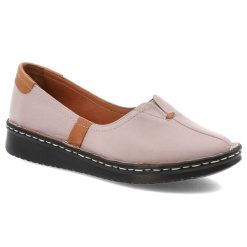 Półbuty damskie Artiker, naturalna skóra licowa z miękką cholewką wsuwaną konstrukcją, jasnobrązowe, 50C0342. Brązowe półbuty damskie Artiker, bez wzorów, ze skóry, biznesowe, bez obcasa, na koturnie, bez zapięcia. Za 239.00 zł.