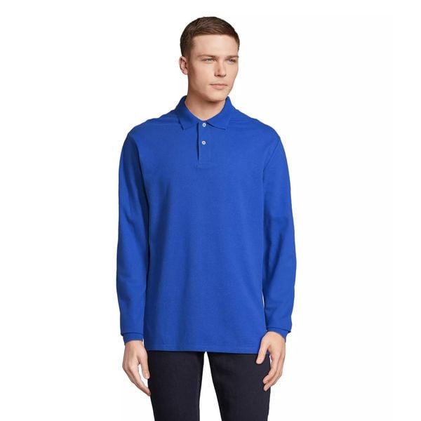 Koszulka polo z długim rękawem Sol's Pacific. Niebieskie bluzki damskie SOL'S, s, bez wzorów, bez kołnierzyka, bez ramiączek. Za 158.50 zł.