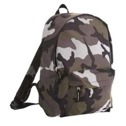 Plecak Rider Camo. Zielone plecaki męskie SOL'S, bez wzorów, z materiału. Za 57.99 zł.