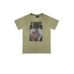 Koszulka Leone 1947 Color Block Kurzarm dla Kinder. Zielone bluzki damskie LEONE 1947 APPAREL, bez wzorów, sportowe, bez kołnierzyka, bez ramiączek. W wyprzedaży za 58.94 zł.