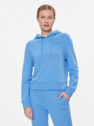 Tommy Hilfiger Bluza 1985 WW0WW40274 Niebieski Regular Fit. Niebieskie bluzy damskie Tommy Hilfiger, xl, bez wzorów, z syntetyku, bez ramiączek, bez kaptura. Za 349.99 zł.