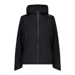 Kurtka damska turystyczna CMP 35Z6176. Niebieskie kurtki sportowe damskie CMP, xl, bez wzorów, z materiału, bez ramiączek, z kapturem, trekkingowe. Za 423.70 zł.