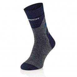 Brubeck Skarpety męskie Trekking Merino grafitowy/niebieski XL/45-47 (SC5003M). Niebieskie skarpety męskie Brubeck, bez wzorów. Za 63.52 zł.