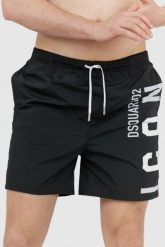 DSQUARED2 Beachwear czarne szorty kąpielowe icon. Czarne kąpielówki męskie Dsquared2, m, bez wzorów, z poliesteru. W wyprzedaży za 799.99 zł.