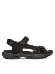 Skechers Sandały Garver-Louden 64487/BLK Czarny. Czarne sandały męskie Skechers, bez wzorów, ze skóry, bez zapięcia. Za 229.99 zł.