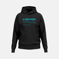 RACE Hoodie Junior. Czarne bluzy sportowe męskie Head, bez wzorów, bez kaptura, narciarskie. W wyprzedaży za 216.00 zł.