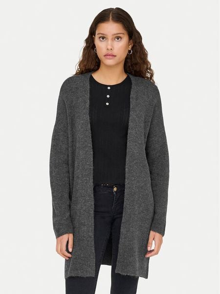 ONLY Kardigan Talio 15358604 Szary Regular Fit. Szare kardigany damskie ONLY, l, bez wzorów, z syntetyku, bez kołnierzyka. Za 169.99 zł.
