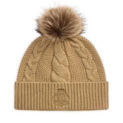 Czapka LAUREN RALPH LAUREN. Brązowe czapki damskie Lauren Ralph Lauren, na zimę, bez wzorów. Za 419.99 zł.