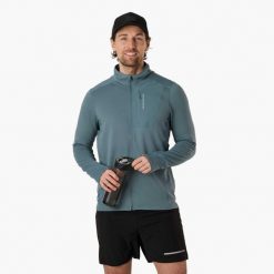 Sweter Wędrówki męski Swedemount Ultra Light Tech Midlayer Full Zip oddychający. Zielone swetry męskie SWEDEMOUNT, m, bez wzorów, sportowe, bez kołnierzyka, bez ramiączek. Za 185.00 zł.